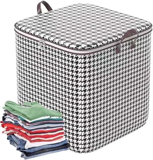 New 100 ltr Foldable Cloth Storage Bag With Zipper & Reinforced Handle pack of 1